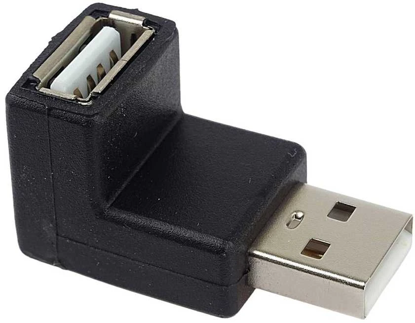 „PremiumCord“ USB reduktorius A-A, kištukas/lizdas 90°