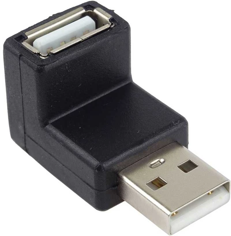 „PremiumCord“ USB reduktorius A-A, kištukas/lizdas 90°