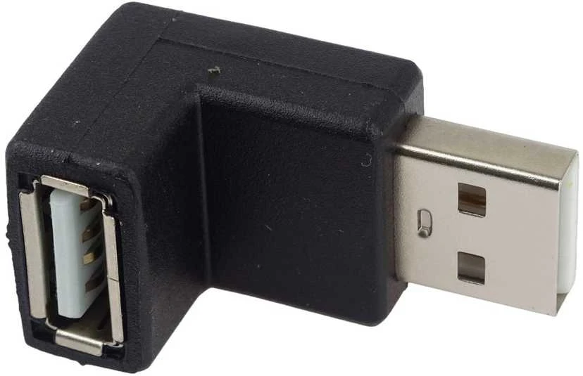 „PremiumCord“ USB reduktorius A-A, kištukas/lizdas 90°