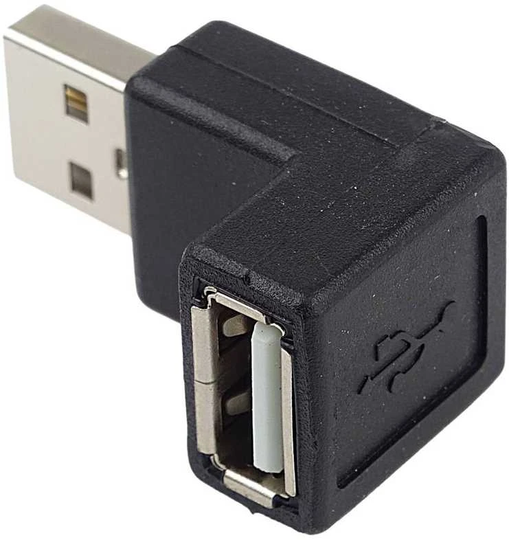 „PremiumCord“ USB reduktorius A-A, kištukas/lizdas 90°