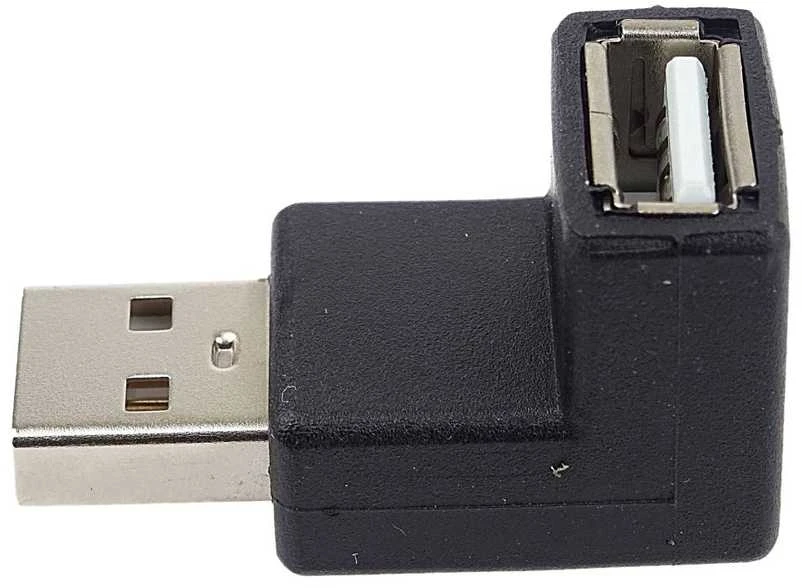 USB A tipo adapteris su 90 laipsnių kampu