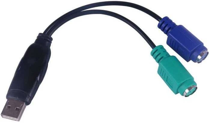 USB į PS/2 adapteris su dviem jungtimis