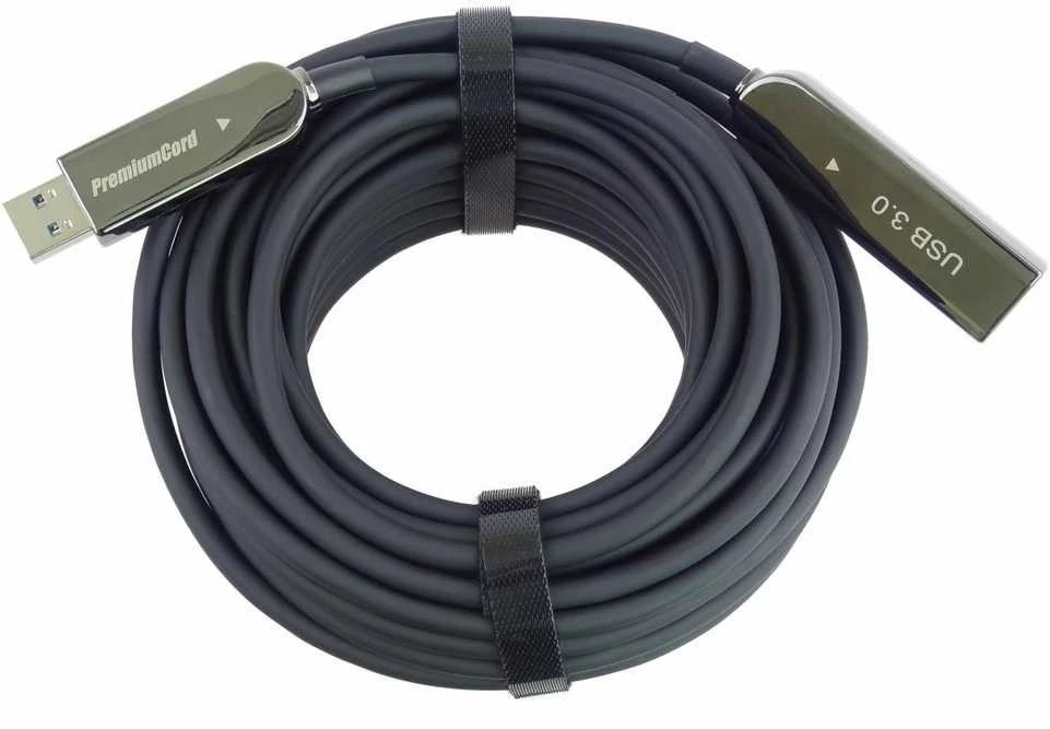 PREMIUMCORD kabelis USB3.0 + 2.0 prailginimo optinis AOC kabelis A/Male - A/Moteris 15m