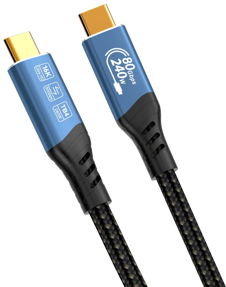 Kabelis USB PremiumCord PREMIUMCORD Kabelis USB4™ Version2.0 80Gbps 16K@60Hz 240W Thunderbolt 3 a 4 kabelis 1,5m