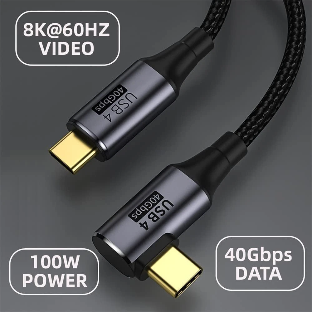 PREMIUMCORD Kabelis USB4™ Gen 3x2 40Gbps 8K@60Hz 240W Thunderbolt 3 kabelis 0,3m
