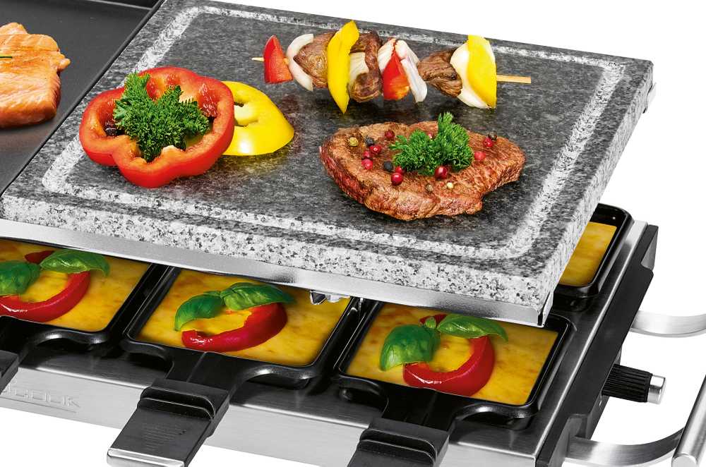 Profi Cook raclette grilis 10 asmenų su akmens ir grilio plokštėmis PC-RG 1144
