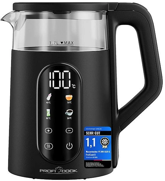 Profi Cook Elektrinis virdulys 1,7L PC-WK 1328 juoda PROFICOOK