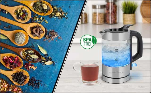 Profi Cook ProfiCook PC-WKS 1228 G electric virdulys 0.5 L 1100 W Nerūdijantis plienas, Transparent