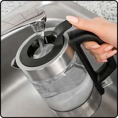 Profi Cook ProfiCook PC-WKS 1228 G electric virdulys 0.5 L 1100 W Nerūdijantis plienas, Transparent