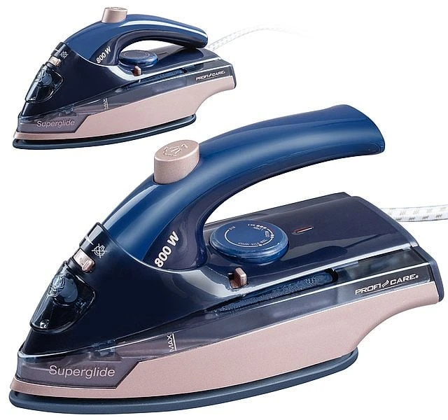 ProfiCare PC-DB 3125 Garų lygintuvas Ceramic soleplate 800 W Mėlyna, Rose