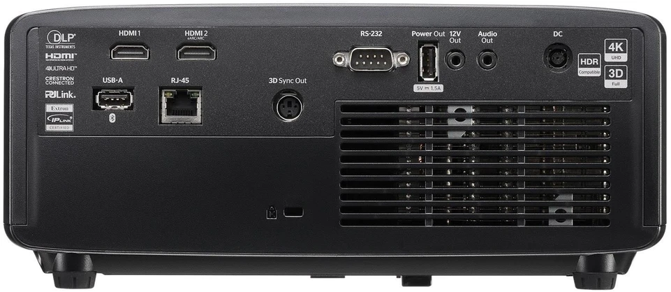 Optoma projektorius UHZ36STe (DLP, lazerinis, UHD, 4000 ANSI, 2xHDMI, RS232, RJ45, USB-A power, repro 1x15W)