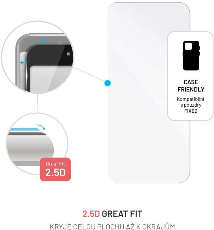Fixed Pataisyta ekrano apsauga | Apple | iPhone 16 Plus | Grūdintas stiklas | Skaidrus | 2.5D