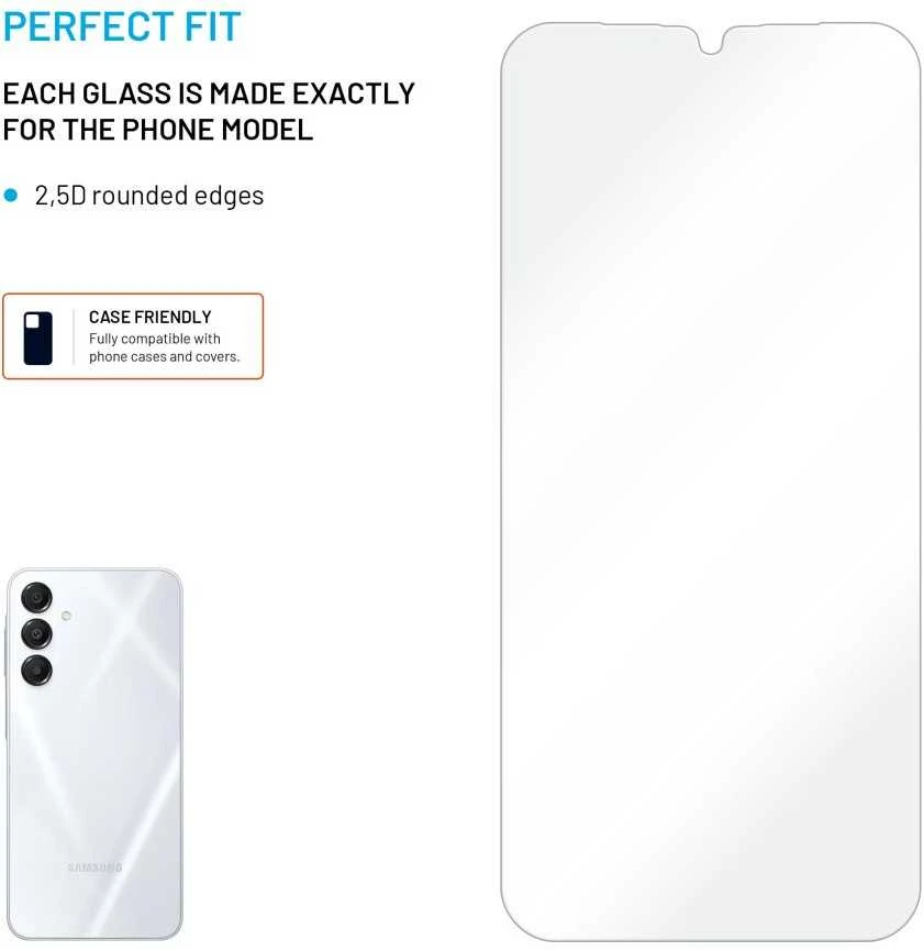 Fixed Fiksuota ekrano apsauga | Samsung | Galaxy A16 4G/5G/A26 5G | Grūdintas stiklas | Skaidrus | 2.5D