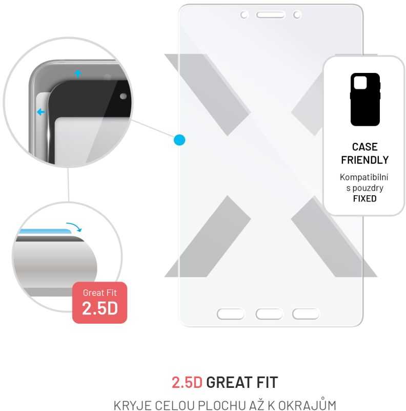 Fixed FIKSUOTAS apsauginis grūdintas stiklas, skirtas „Samsung Galaxy Tab Active5“, skaidrus