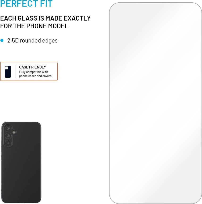 Fixed Fiksuotas ekrano apsauginis stiklas | Samsung | Galaxy A36 5G/A56 5G | Grūdintas stiklas | Skaidrus | 2.5D
