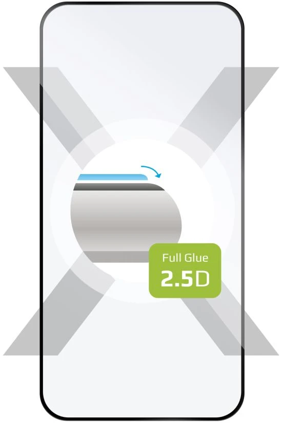 Fixed Grūdintas stiklas ochronne FIXED Full-Cover pro Motorola Moto G84 juoda
