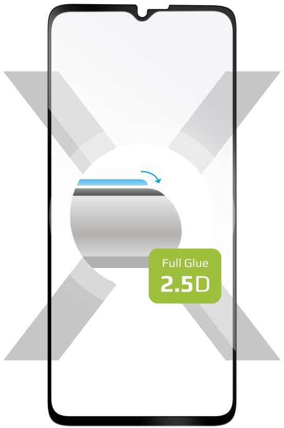 Fixed Full Cover 2.5D do Samsung Galaxy Xcover6 Pro, juoda