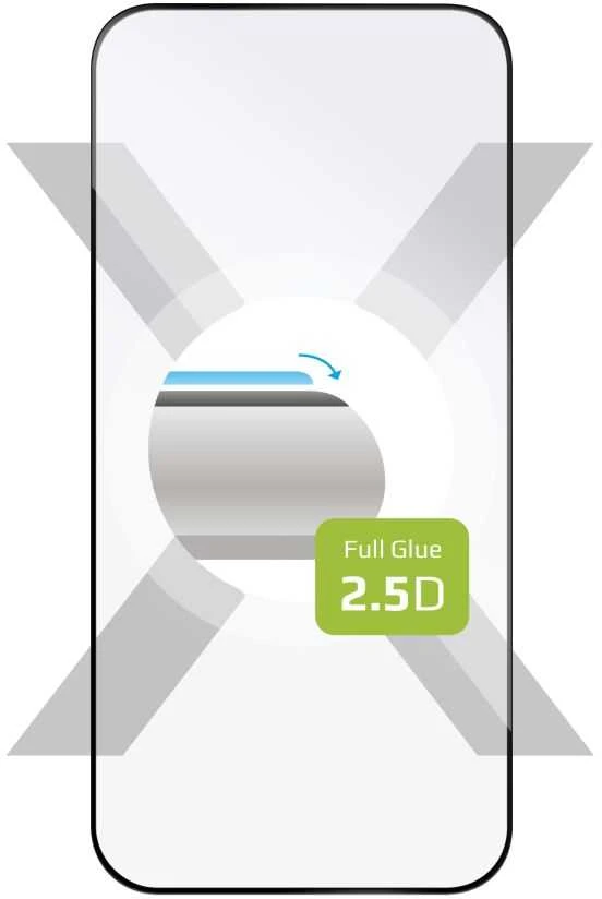 Fixed Fiksuotas | Visas viršelis 2.5D | Apple | iPhone 16 Pro | Grūdintas stiklas | Juodas | Ekrano apsauga