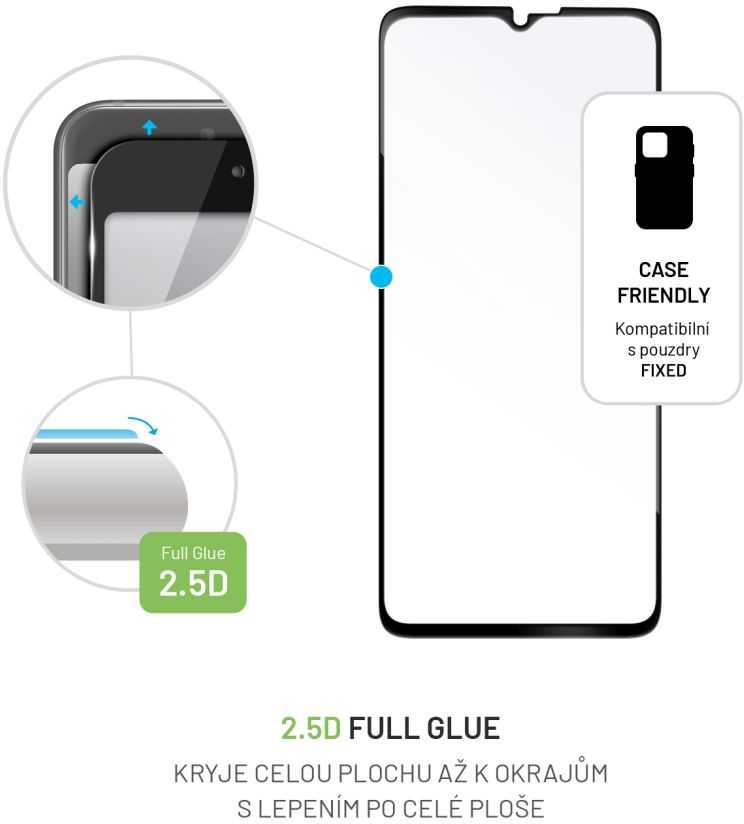 Fixed Full Cover 2.5D do Samsung Galaxy Xcover6 Pro, juoda