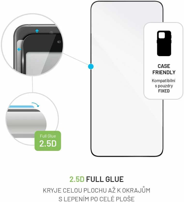 FIXED Full Cover Apsauginis grūdintas stiklas Samsung Galaxy S22 5G, S23 juodas