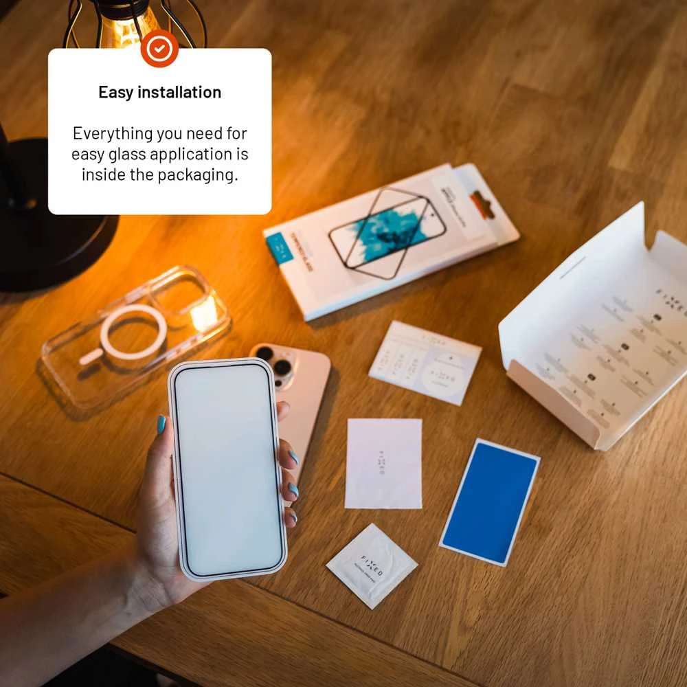Fixed Ochronne grūdintas stiklas FIXED Full-Cover dla Xiaomi Redmi 15C 4G/5G, juoda