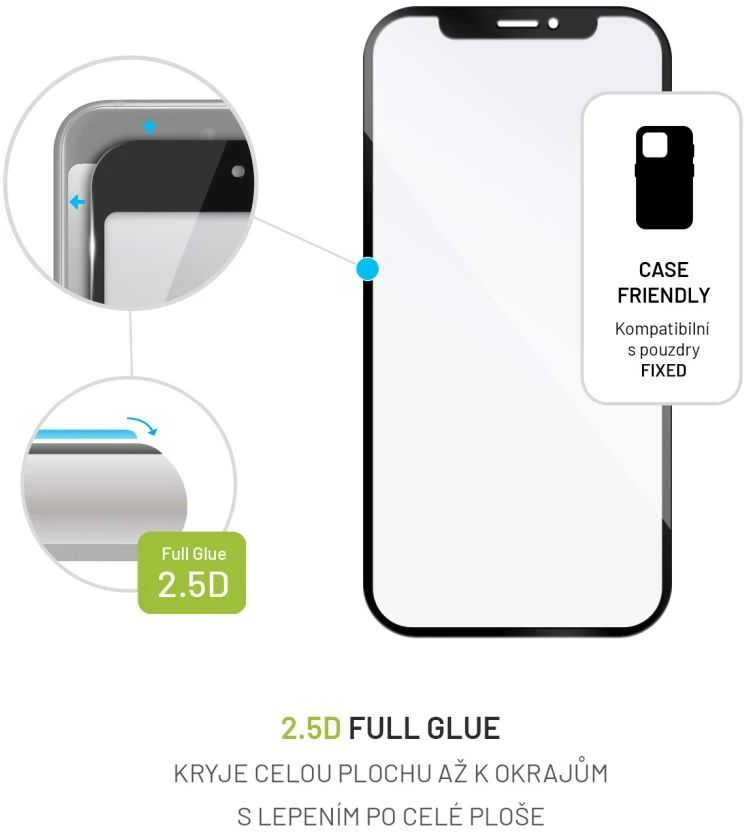 Fixed Fiksuotas | Visas viršelis 2.5D | Ekrano apsauga | Apple | iPhone 15 | Grūdintas stiklas | Juodas