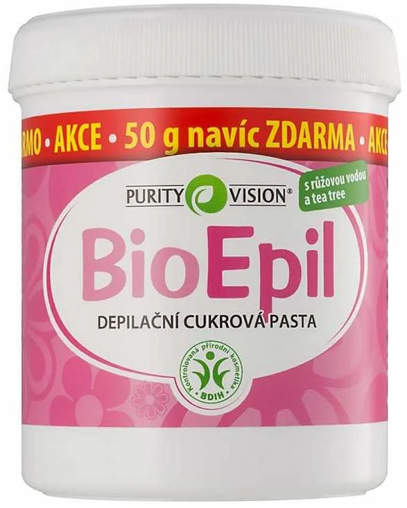 Purity Vision BioEpill depiliacinė cukraus pasta unisex depiliacinė priemonė, 400g
