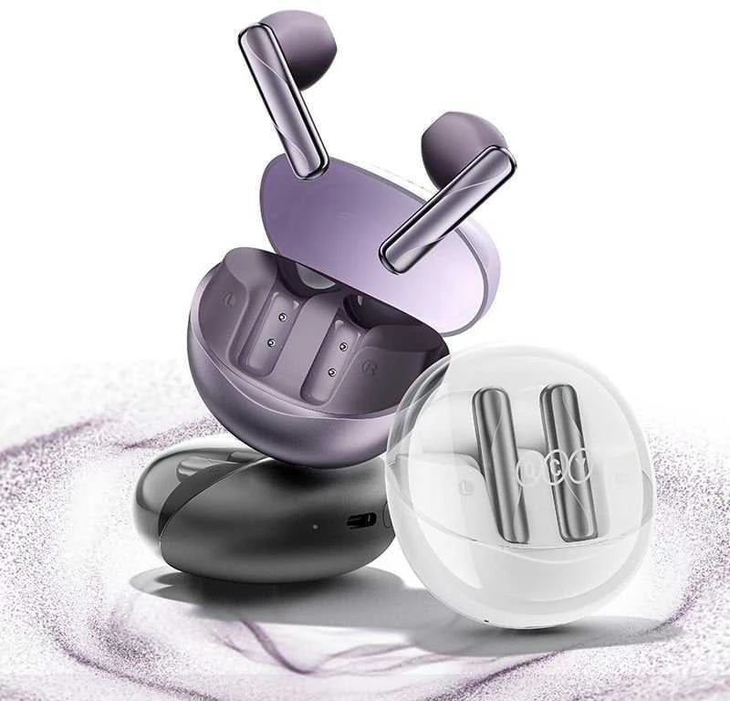 Ausinės QCY AilyBuds Clear T32 Violetinė