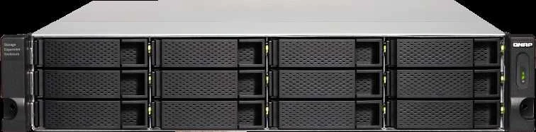 Serveris QNAP TL-R1200C-RP saugojimo diskų korpusas 2.5/3.5" HDD / SSD aptvaras Juoda, Pilka