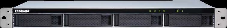 Serveris QNAP TL-R400S saugojimo diskų korpusas 2.5/3.5" HDD / SSD aptvaras Juoda, Pilka