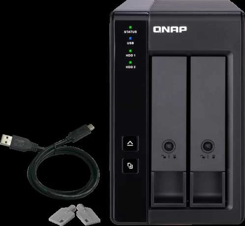 Serveris QNAP TR-002 diskų masyvas Juoda