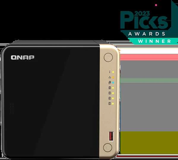 Serveris QNAP | 4 skyrių stalinis NAS | TS-464-8G | Intel Celeron | N5095 4 branduolių | Procesoriaus dažnis 2,9 GHz | 8 GB