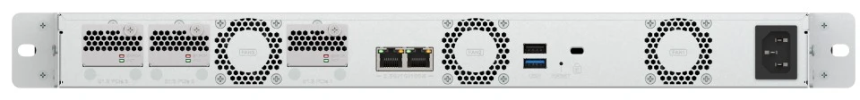 Serveris QNAP 1U trumpo gylio stovo montuojamas NAS | TS-h765eU-8G | Intel Atom | x7405C | 8 GB | SODIMM DDR5