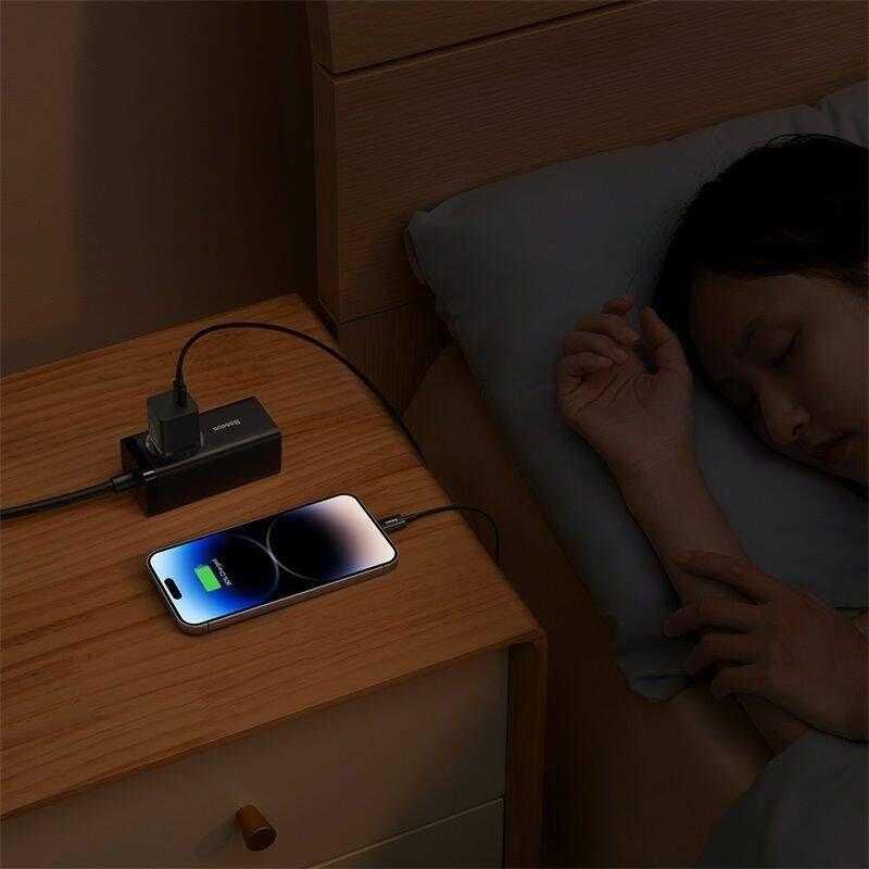 Mini sieninis įkroviklis Baseus GaN5 20W (juodas)