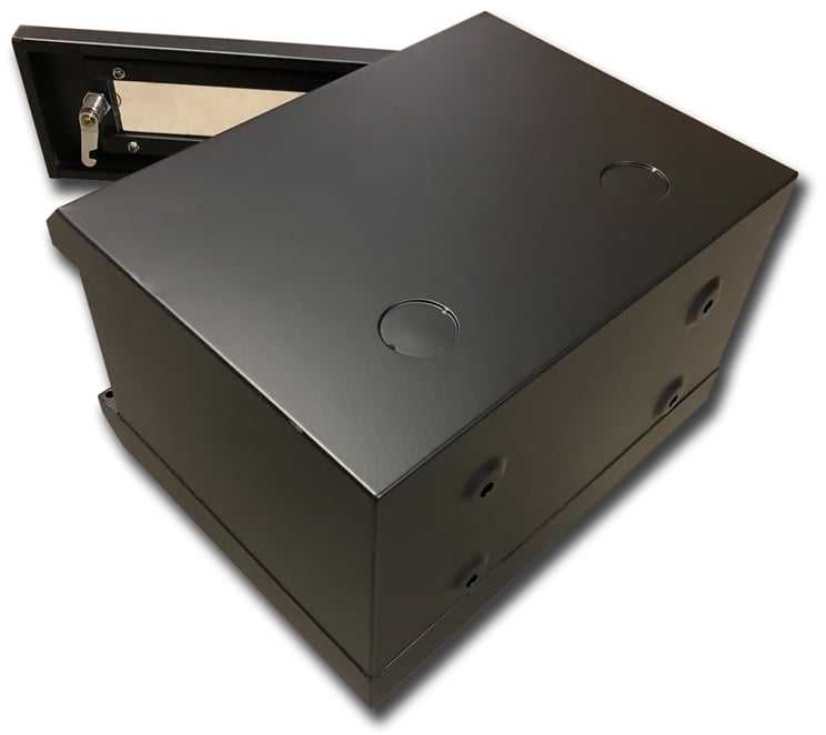 RACK DATACOM 10" wall mounted rack 4U/280 mm (glass) juodas