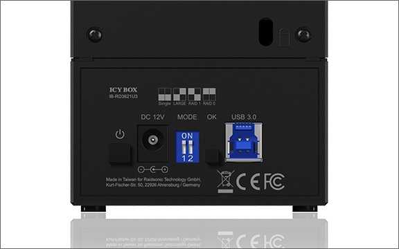 ICYBOX IB-RD3621U3 Icy Box išorinė RAID sistema, skirta 2x 3.5 SATA I/II/III SSD/HDD