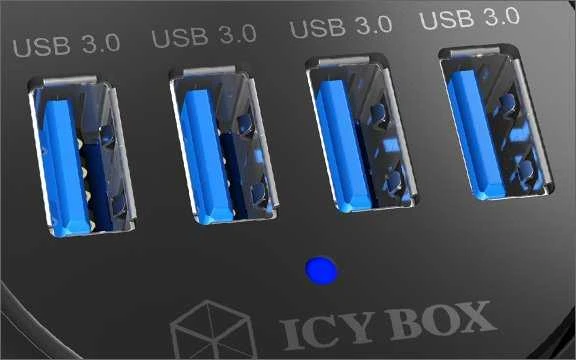 ICYBOX IB-HUB1403 Icy Box Desk Hub 4xUSB 3.0, 120 cm USB 3.0 laidas