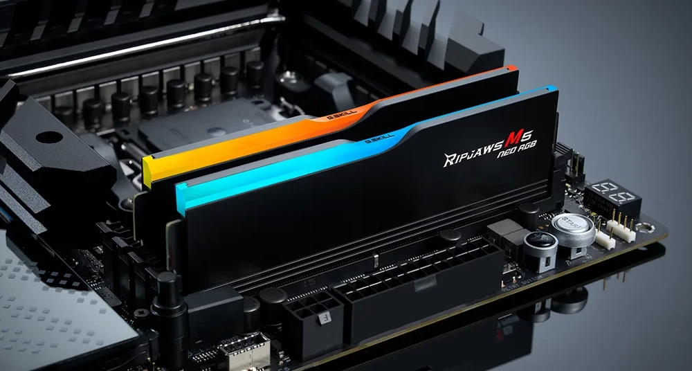 RAM Atmintis G.Skill Ripjaws M5 Neo RGB, DDR5, 64 GB, 6000MHz, CL32 (F5-6000J3238G32GX2-RM5NRK)
