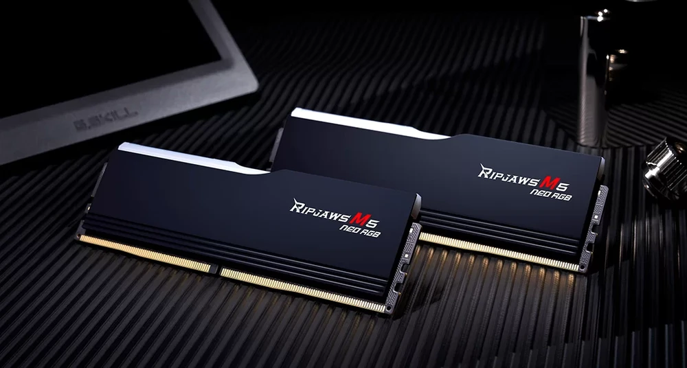 RAM Atmintis G.Skill Ripjaws M5 Neo RGB, DDR5, 64 GB, 6000MHz, CL32 (F5-6000J3238G32GX2-RM5NRK)