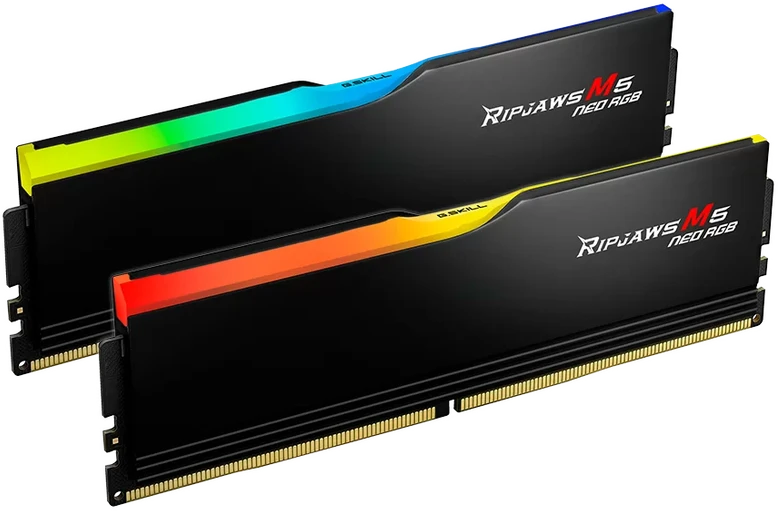 RAM Atmintis G.Skill Ripjaws M5 Neo RGB, DDR5, 64 GB, 6000MHz, CL32 (F5-6000J3238G32GX2-RM5NRK)
