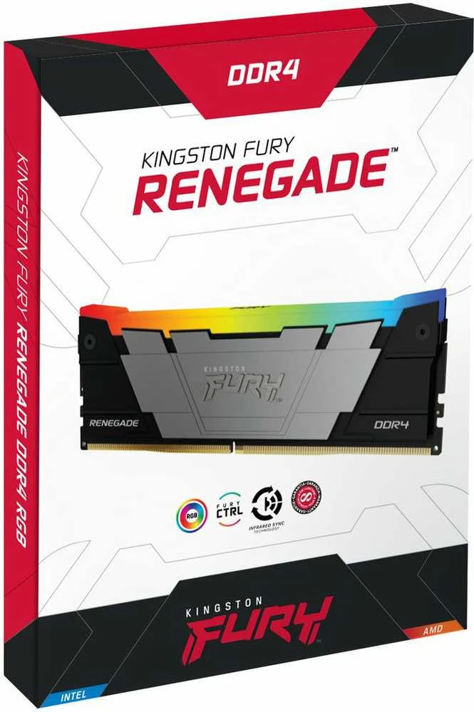 Kingston KF436C16RB12A/16 16GB 3600MT/s DDR4 CL16 DIMM 1Gx8 FURY Renegade RGB | Kingston