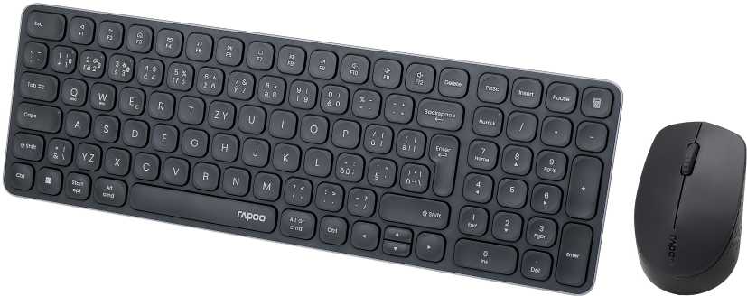 Klaviatūra Rapoo 9310M dark pilkas