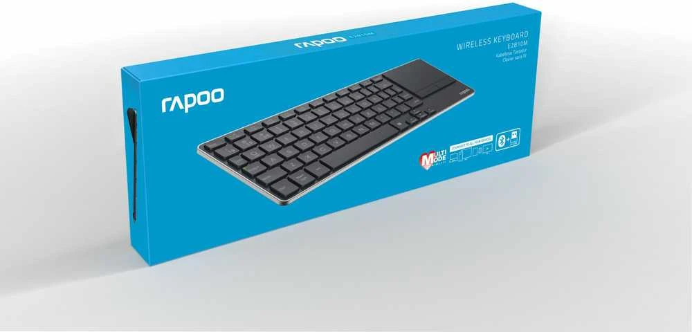 Klaviatūra Rapoo RAPOO Klaviatūra E2810M Belaidė 2.4GHz Bluetooth CZ/SK juoda