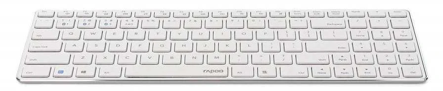 RAPOO klaviatūra E9100M, bezdrátová, Ultra-slim, CZ/SK, bílá