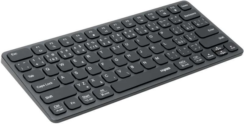RAPOO klaviatūra UCK-6001 su 8in1 USB-C šakotuvu, laidiniu USB-C, CZ/SK, juoda