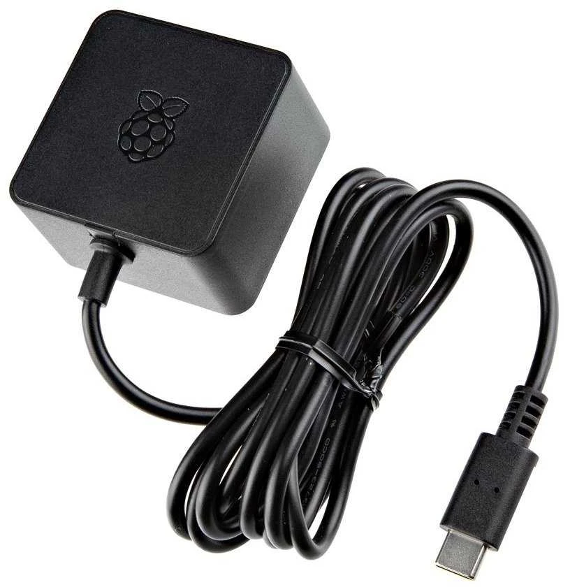 Raspberry Pi 5 maitinimo blokas su USB-C laidu