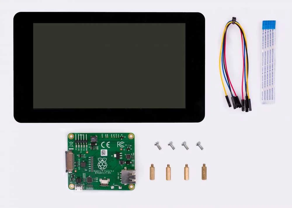 Raspberry Pi lietimui jautrus ekranas su priedais