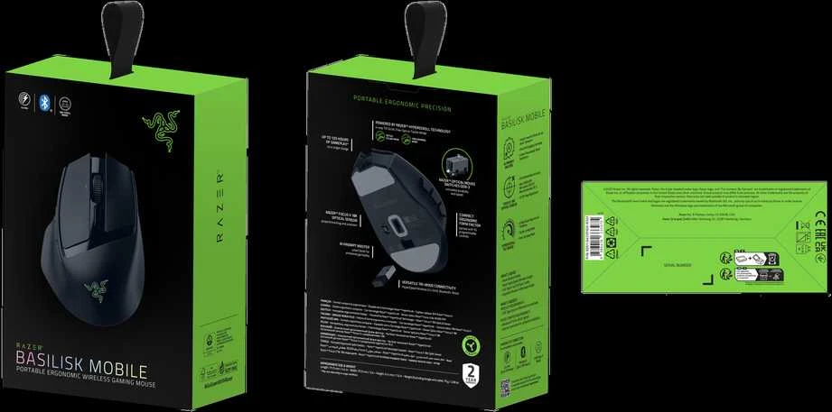 Pelė Myszka žaidimams Razer Basilisk belaidė 18000 dpi optinė juoda
