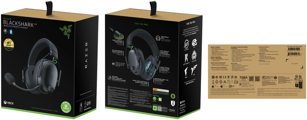 BlackShark V3 skirta XBOX | Razer Ausinės Žaidimams | Juodas | Belaidės