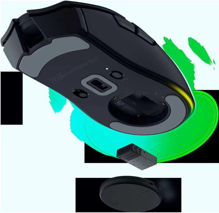 Pelė Myszka žaidimams Razer Cobra HyperSpeed belaidė 26000 dpi optinė juoda